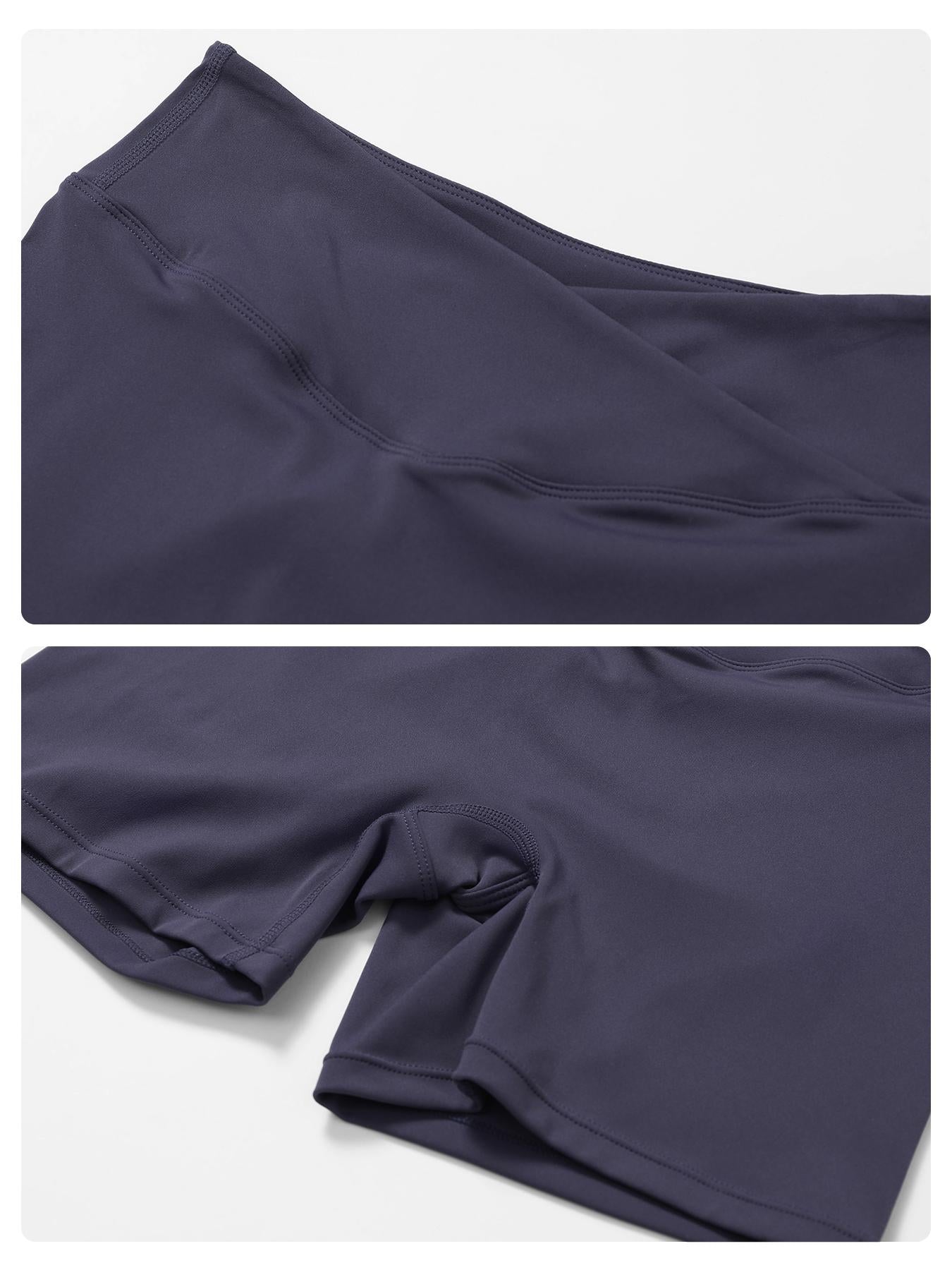 Two-Piece Set Women's Solid Raglan Sleeve Crop Top & High Waist Shorts Tracksuit Set, Sporty Plain… - image 17