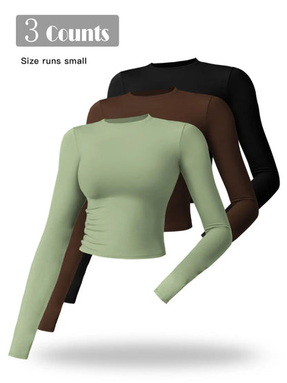 Women's Compression Sports Tee - Quick Drying Long Sleeve