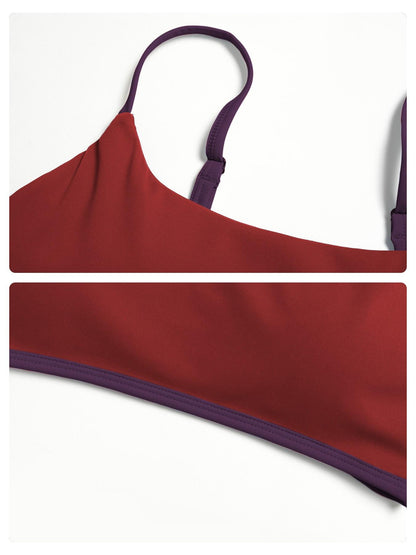 Women's Fashionable Bare-Look Sports Set, Sexy Back Thin Straps - image 17