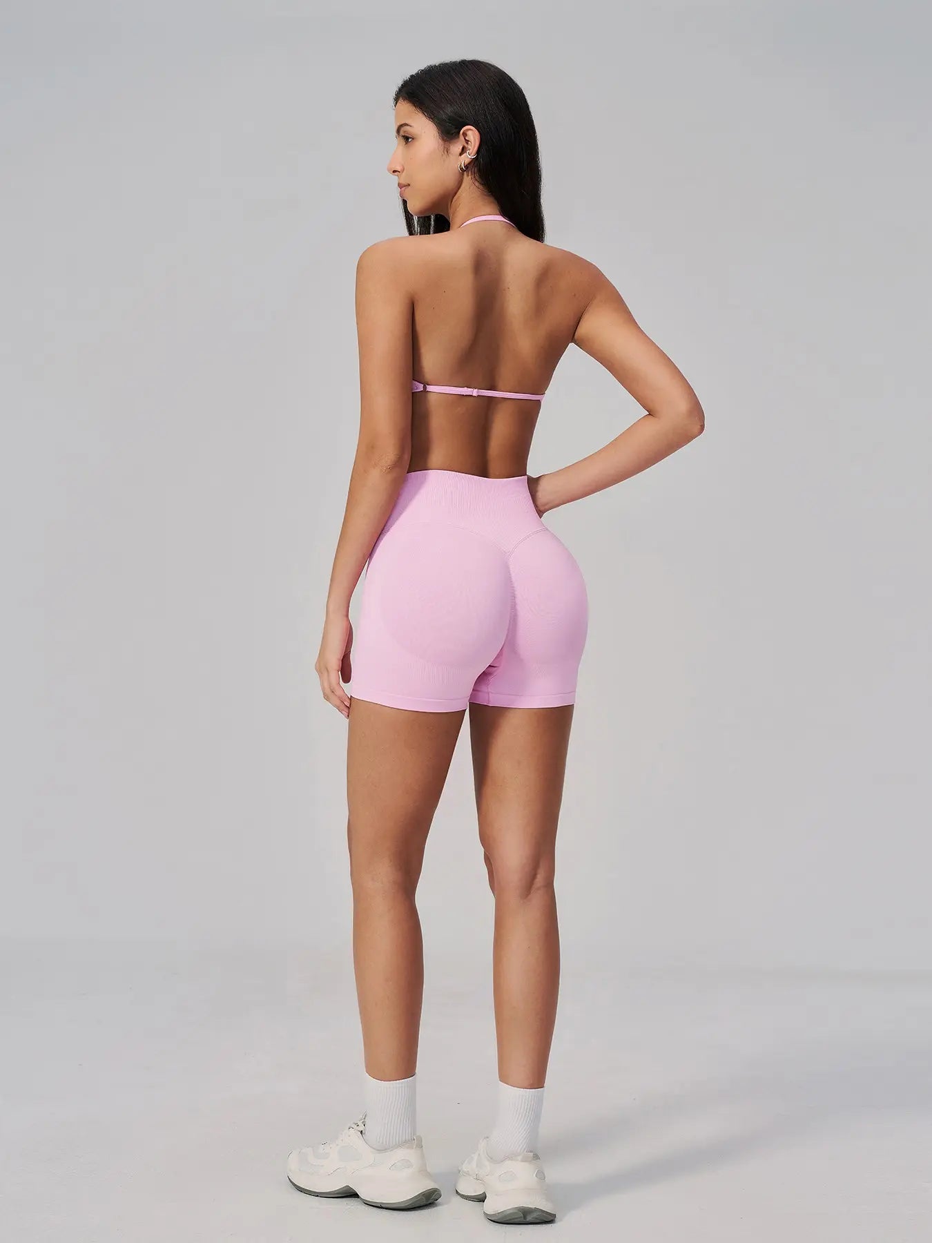 European and American Style Yoga Set for Women, Waist Cinching Tight Fit Peach Butt Quick-Dry Running… - image 9