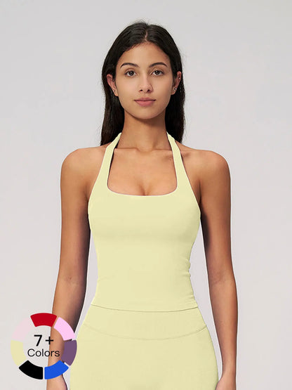 Women's New Halter Yoga Tank Top, Outdoor Square Sport Fitness Tight Quick-Dry Vest - image 4