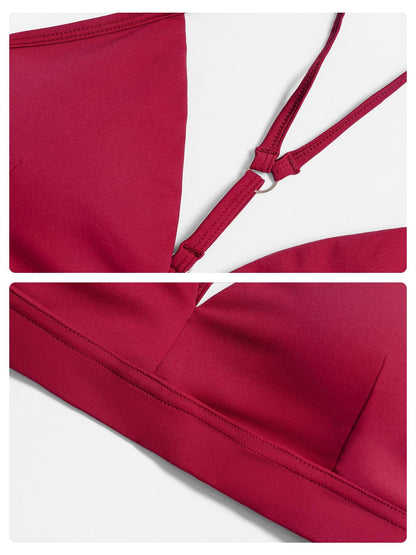 Women's V-Neck Yoga Bra, Y-Type Backless Design - image 15