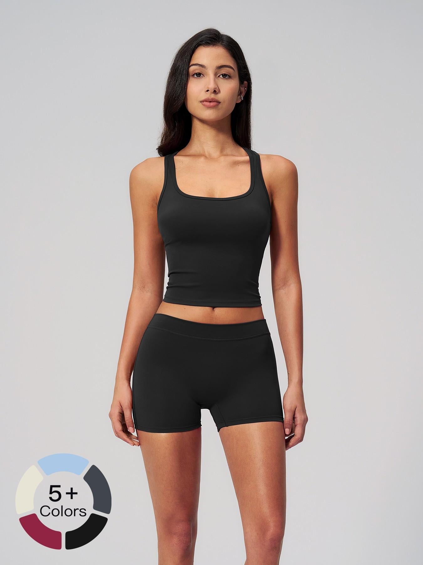Women's Yoga Set, Fleece Square Neck Backless Outerwear - image 20