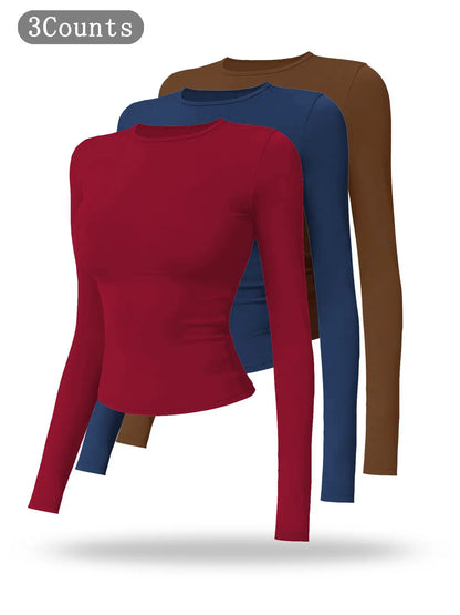 New Fleece Long Sleeve Yoga Top, High Strength Fitness Wear
