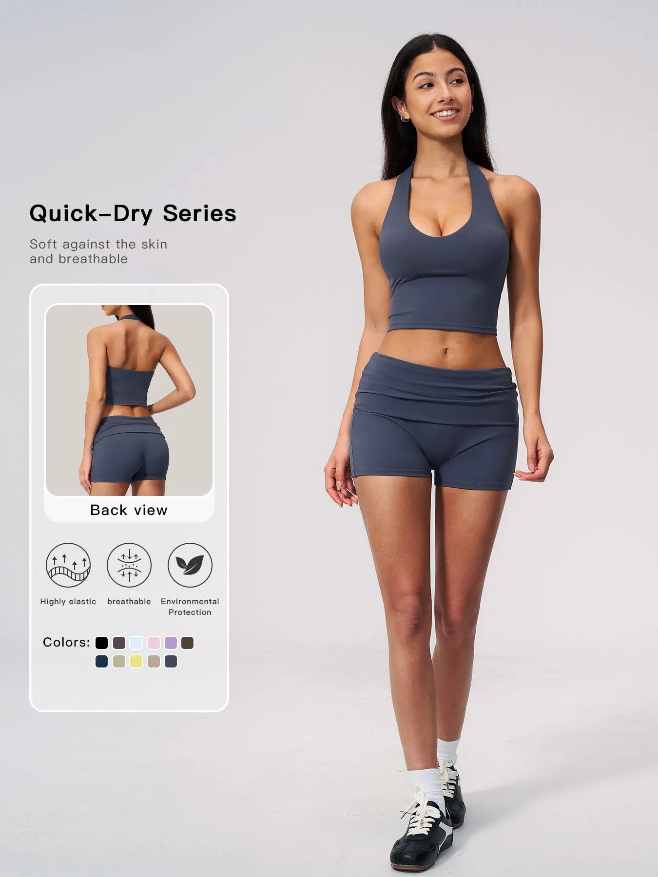 European and American V-Neck Cross Halter Sports Bra with Pads, Shockproof High-Quality Yoga Set