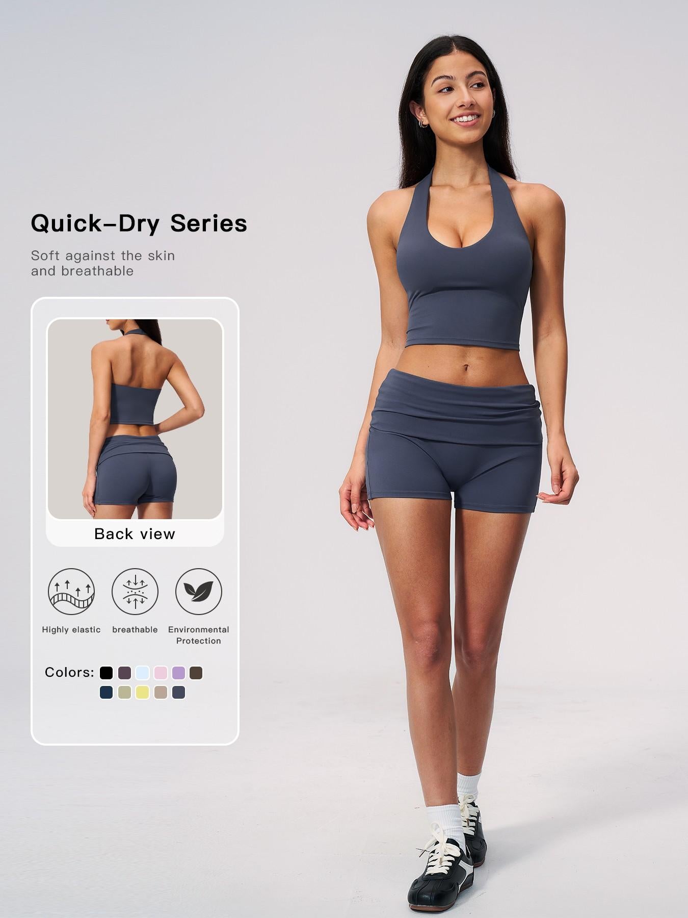 European and American V-Neck Cross Halter Sports Bra with Pads, Shockproof High-Quality Yoga Set - image 11
