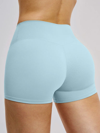 Women's High Waist Yoga Shorts, Tight-Fitting Workout Pants