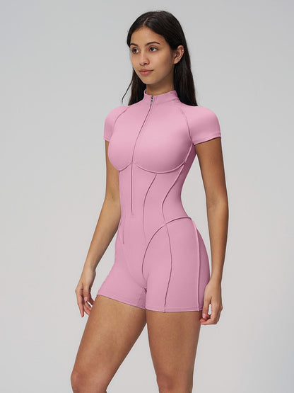 European and American Cross-Border Fitness One-Piece, Stand Collar Zipper - image 16