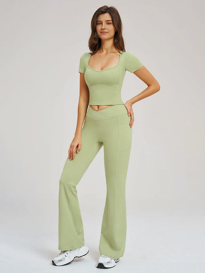 Women's Yoga Set, Naked Feeling Tight-Fitting Fashion Casual Outdoor Running Sports Suit - image 12