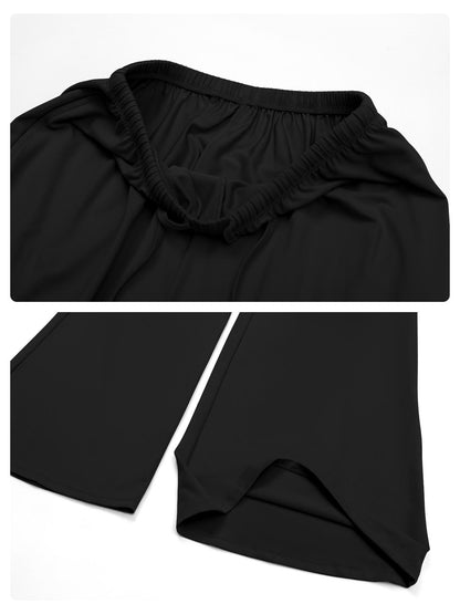 Women's Halter Neck Top & Wide Leg Pants Sports Set, Casual Sleeveless Top & Pants - image 19