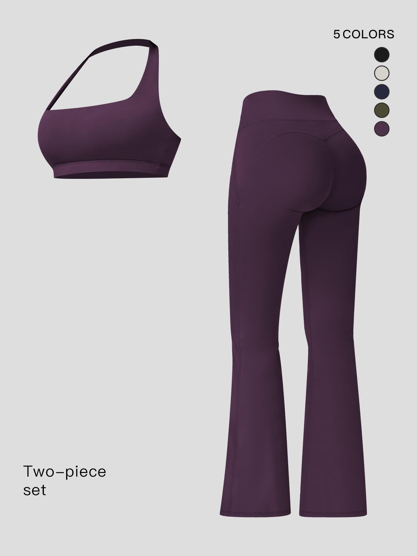 Cloud Sensory Backless Yoga Set, Halter Neck Tight Fit Quick-Dry Fitness Clothes - image 23