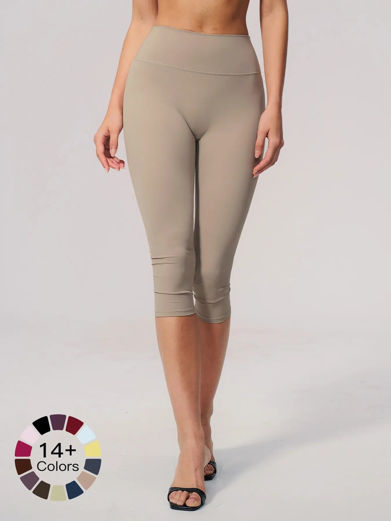 Cross-Border Fleece Yoga Pants, High-Waisted Tight Fit Slimming Gym Shorts - image 2