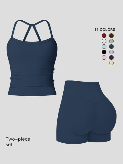 Women's Quick-Dry Yoga Set, Tight-Fitting Fleece Lined Activewear - image 21
