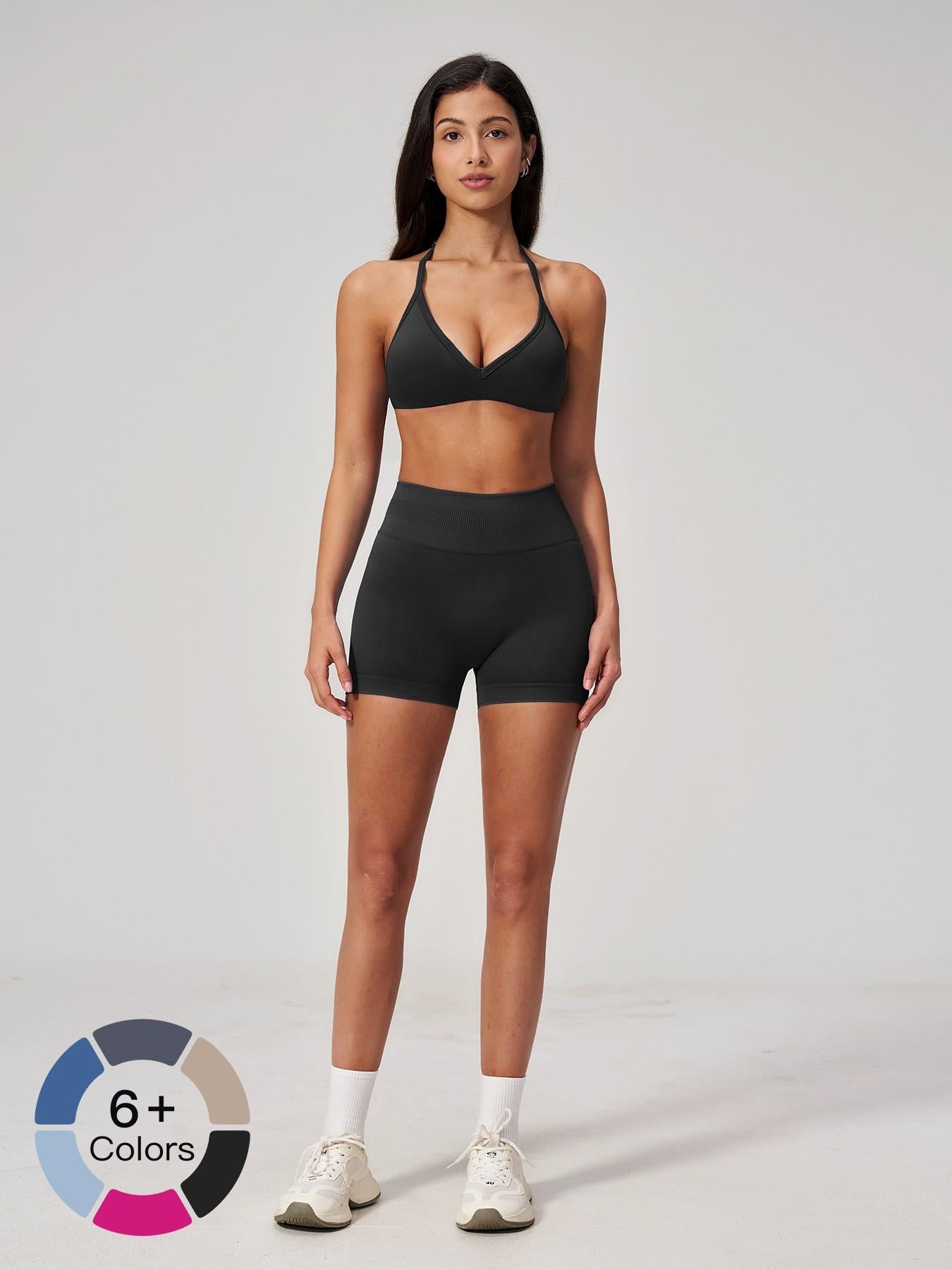 Seamless Yoga Set for Women, Halter Neck Backless Design - image 19