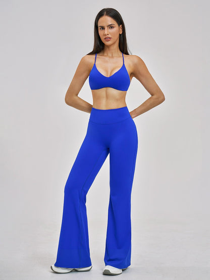 Cross-Border Tight Back Yoga Set, Fleece Fashion Micro Fitness Sports Set - image 14