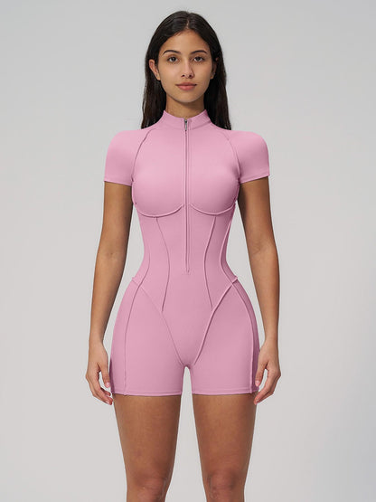 European and American Cross-Border Fitness One-Piece, Stand Collar Zipper - image 14