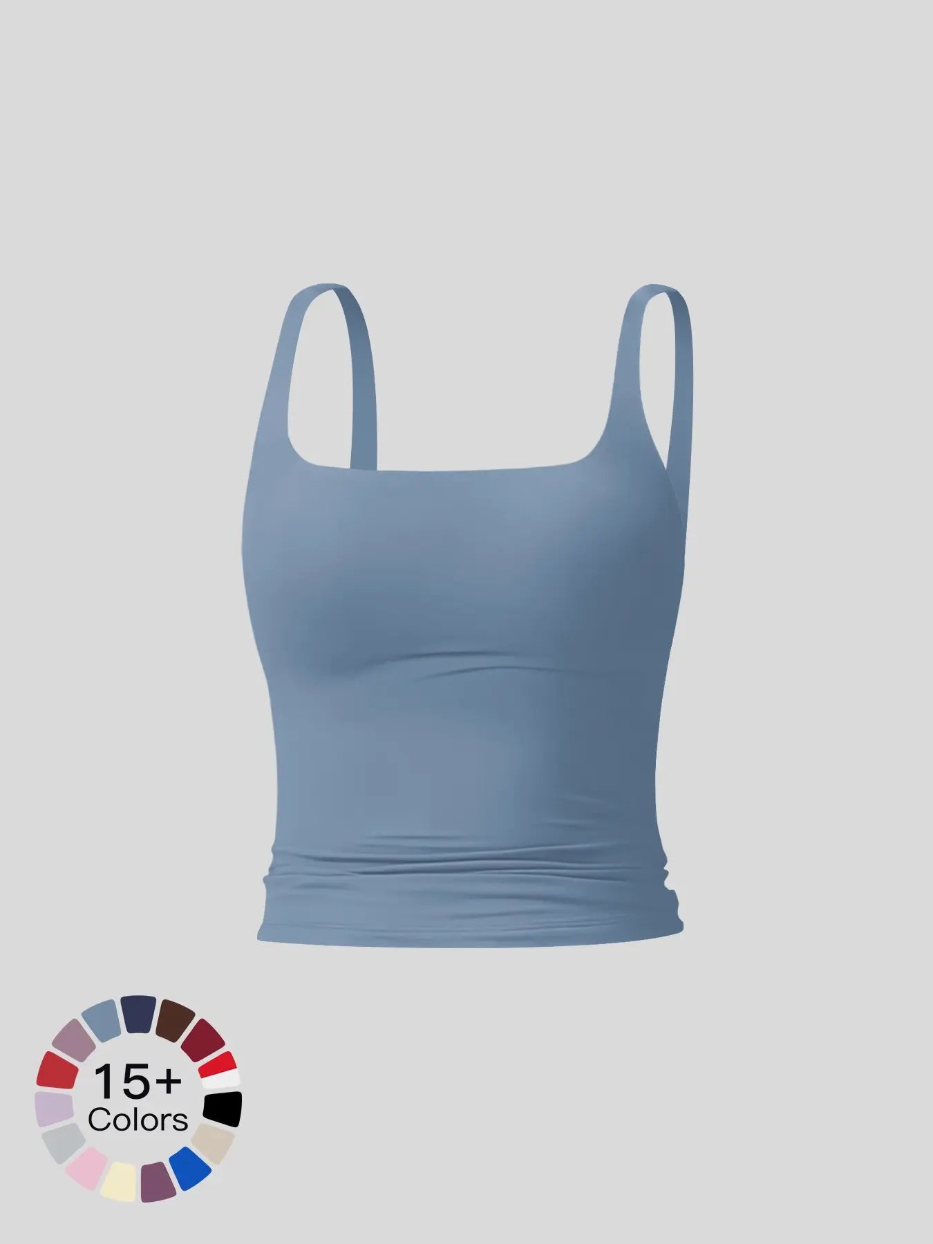 Women's Solid Color Sports Tank Top for Yoga & Gym