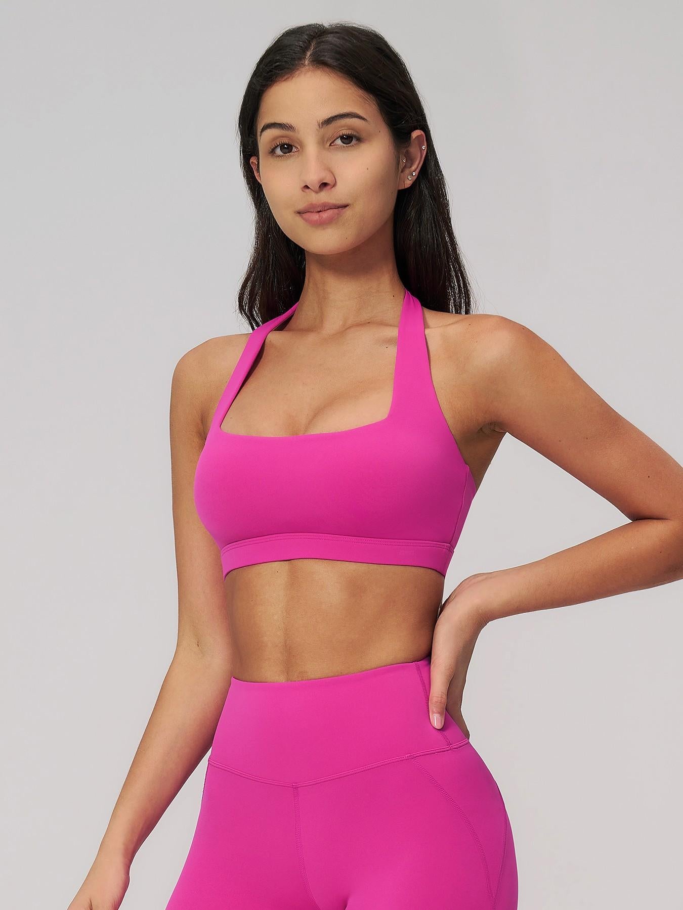 Summer Halter Cloudy Yoga Bra, Hollow Back Yoga Top - image 14