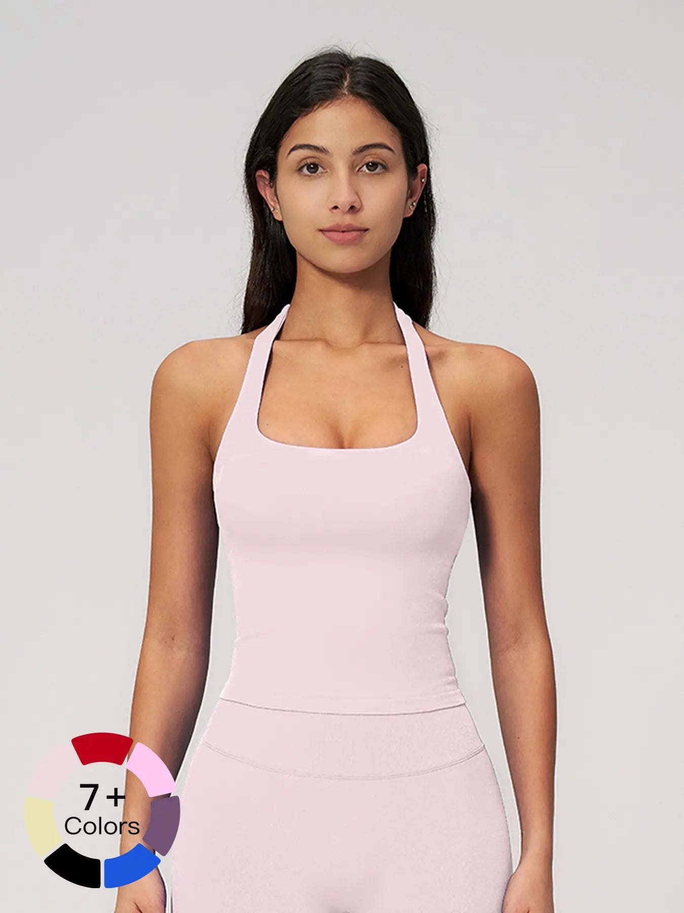 Women's New Halter Yoga Tank Top, Outdoor Square Sport Fitness Tight Quick-Dry Vest - image 6