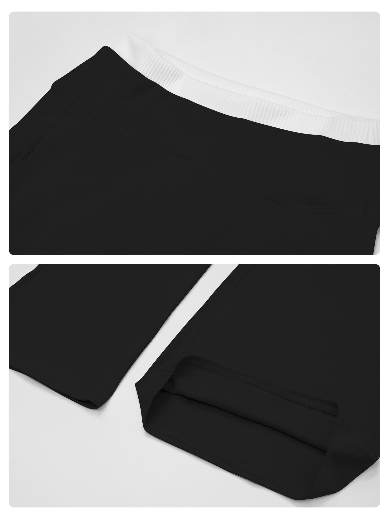Women's Two-Piece Colorblock Yoga Set, High-Waisted Ribbed Casual Fitness Sportswear - image 18