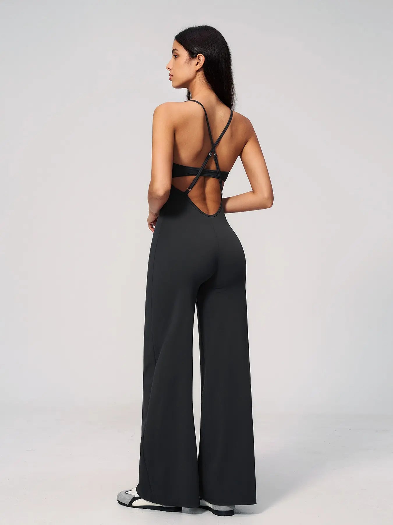 Cross Back Yoga Jumpsuit for Women, Sporty Style - image 8