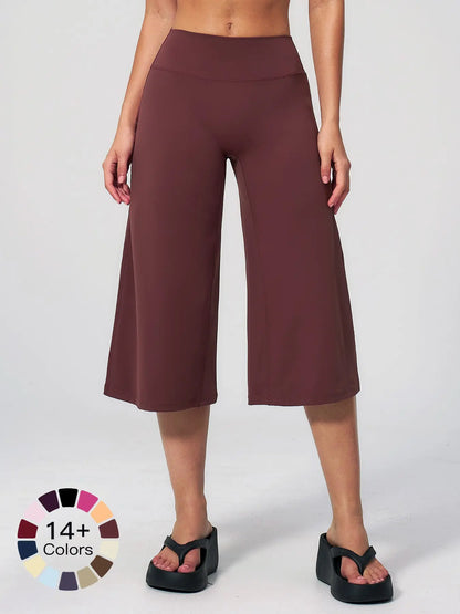 Women's High-Waisted Quick-Dry Loose-Fit Yoga Pants, Breathable Comfortable Athletic Bottoms - image 9