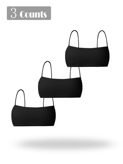 Women's Solid Backless Stretch Sports Bra, Sporty Breathable Comfortable Quick Drying Bra