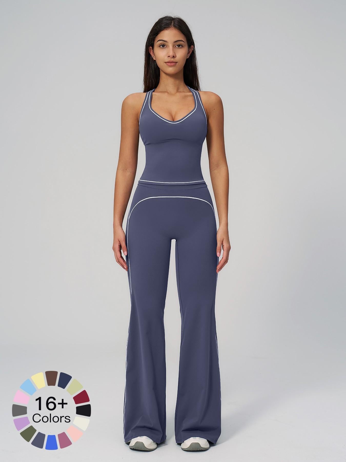 Women's Yoga Set with Dual Shoulder Straps, High-End Feel Sportswear - image 26