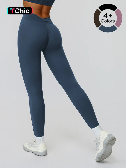 Women's High-Waisted Yoga Pants, Fitted Long Leggings for Outdoor Running & Fitness