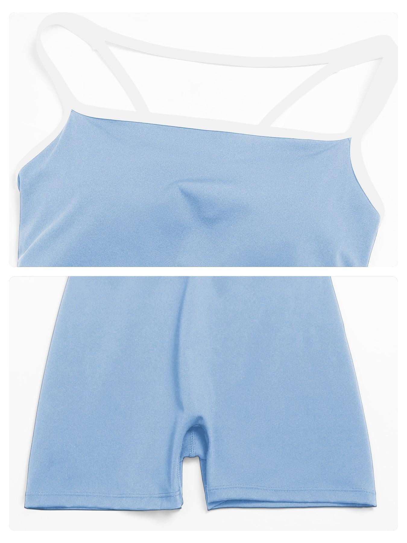 Cross-Border Tight-Fit Yoga Bodysuit, Square Neck Backless Fitness - image 16