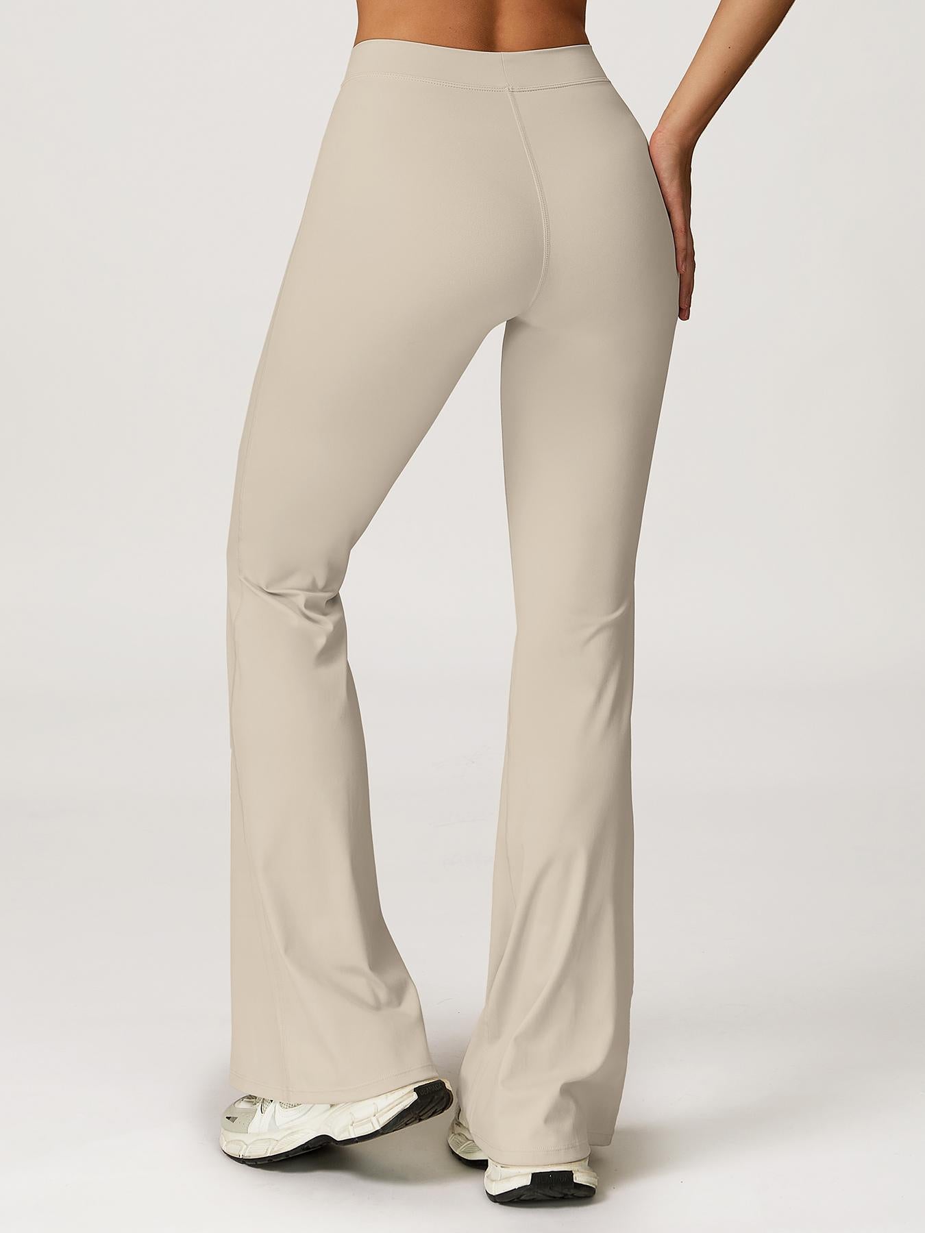 Women's High Waist Wide Leg Sporty Pants, Fitted Running Fitness Joggers - image 11
