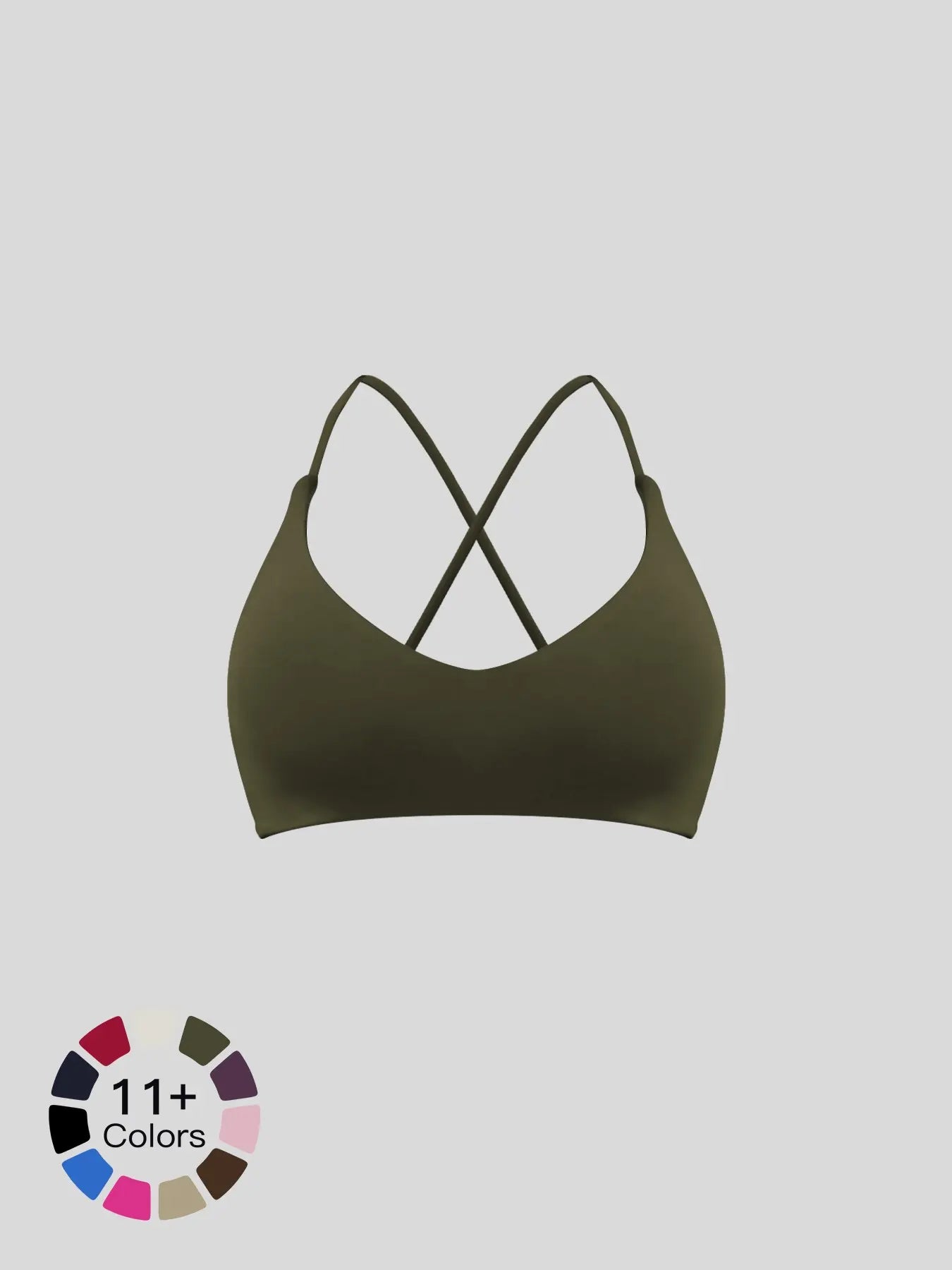 Cloud-Soft Yoga Bra, Quick-Dry Cross-Back Sports Bra