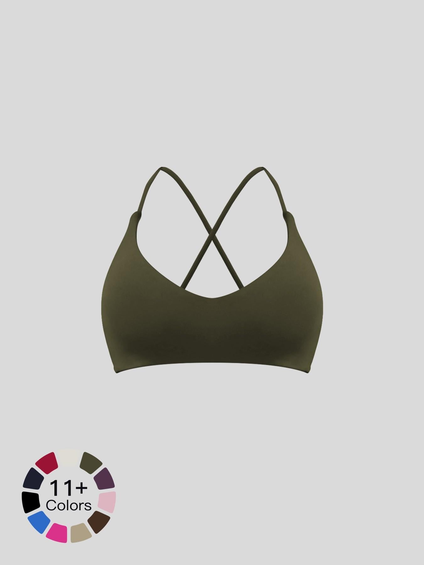 Cloud-Soft Yoga Bra, Quick-Dry Cross-Back Sports Bra - image 22