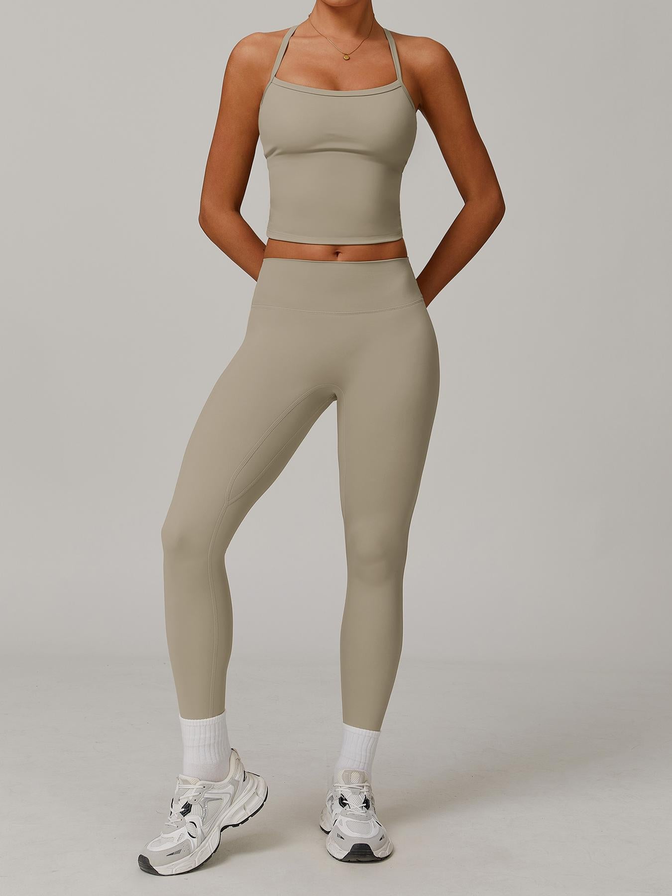 Women's Quick-Dry Yoga Vest Set, Activewear Workout Set - image 13