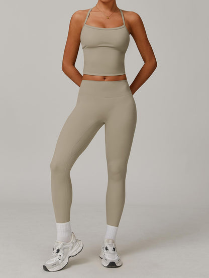Women's Quick-Dry Yoga Vest Set, Activewear Workout Set - image 13