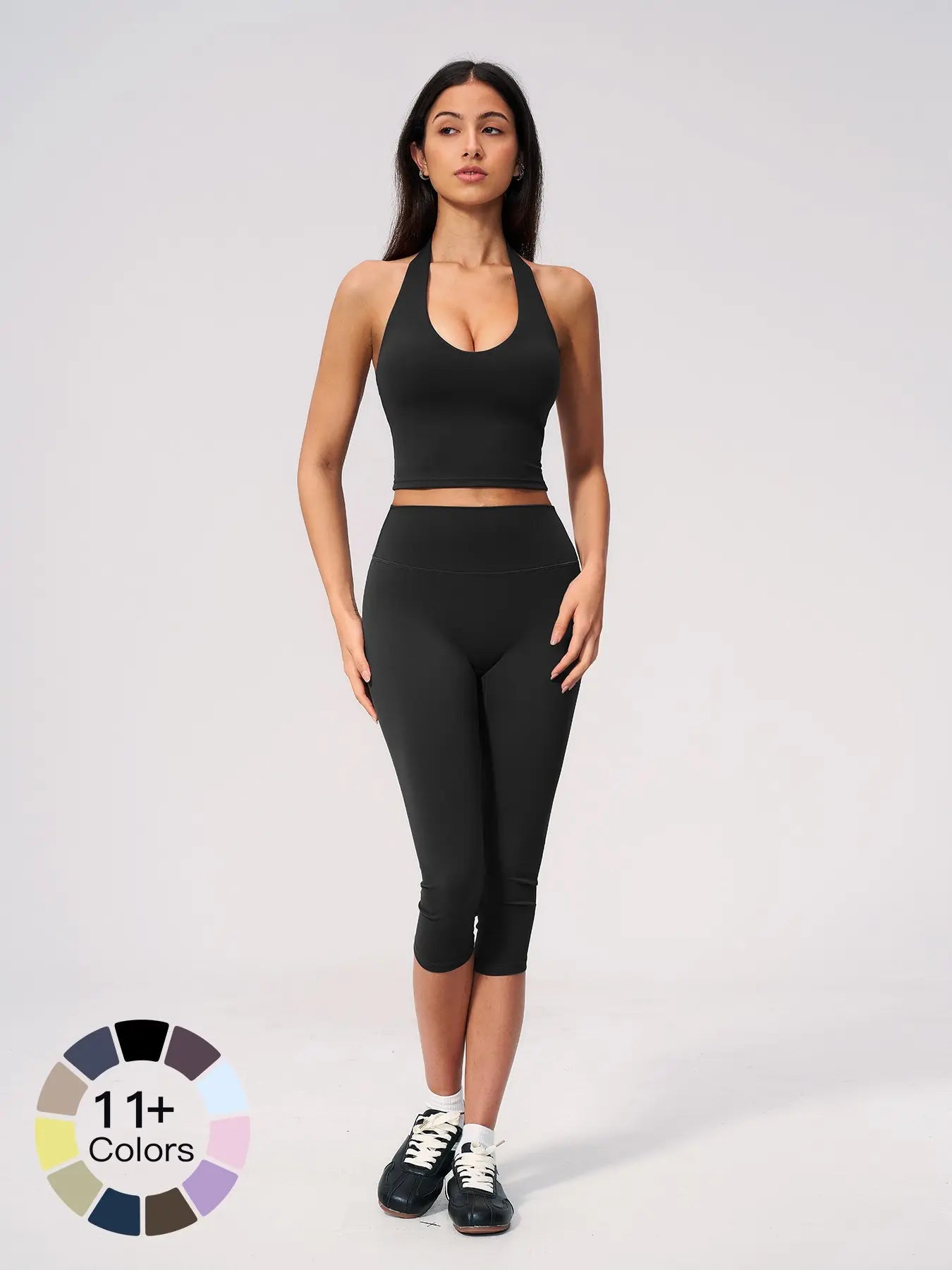 Women's Yoga Set with Quick-Dry High-Waist Butt-Lifting Waist Trainer, Breathable Fitness Outfit