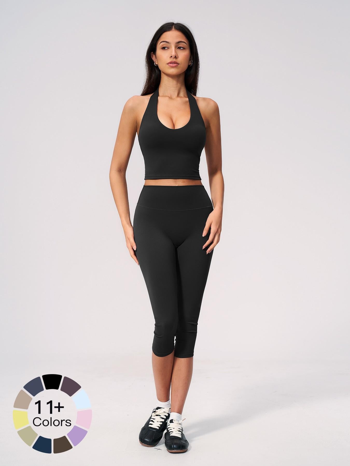 Women's Yoga Set with Quick-Dry High-Waist Butt-Lifting Waist Trainer, Breathable Fitness Outfit - image 20