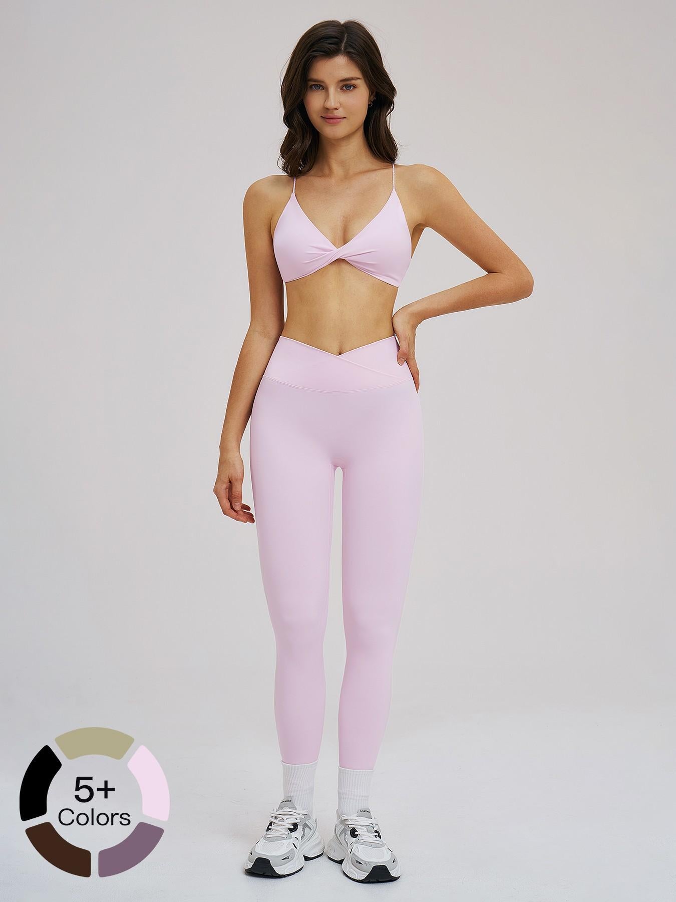 Cross-Border Yoga Set, Fleece-Lined Thin Strap Back Support Tight Fit - image 18