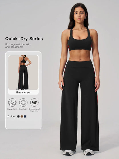 Cross-Border Tight Yoga Set, Backless Shockproof High-Intensity Sports Set
