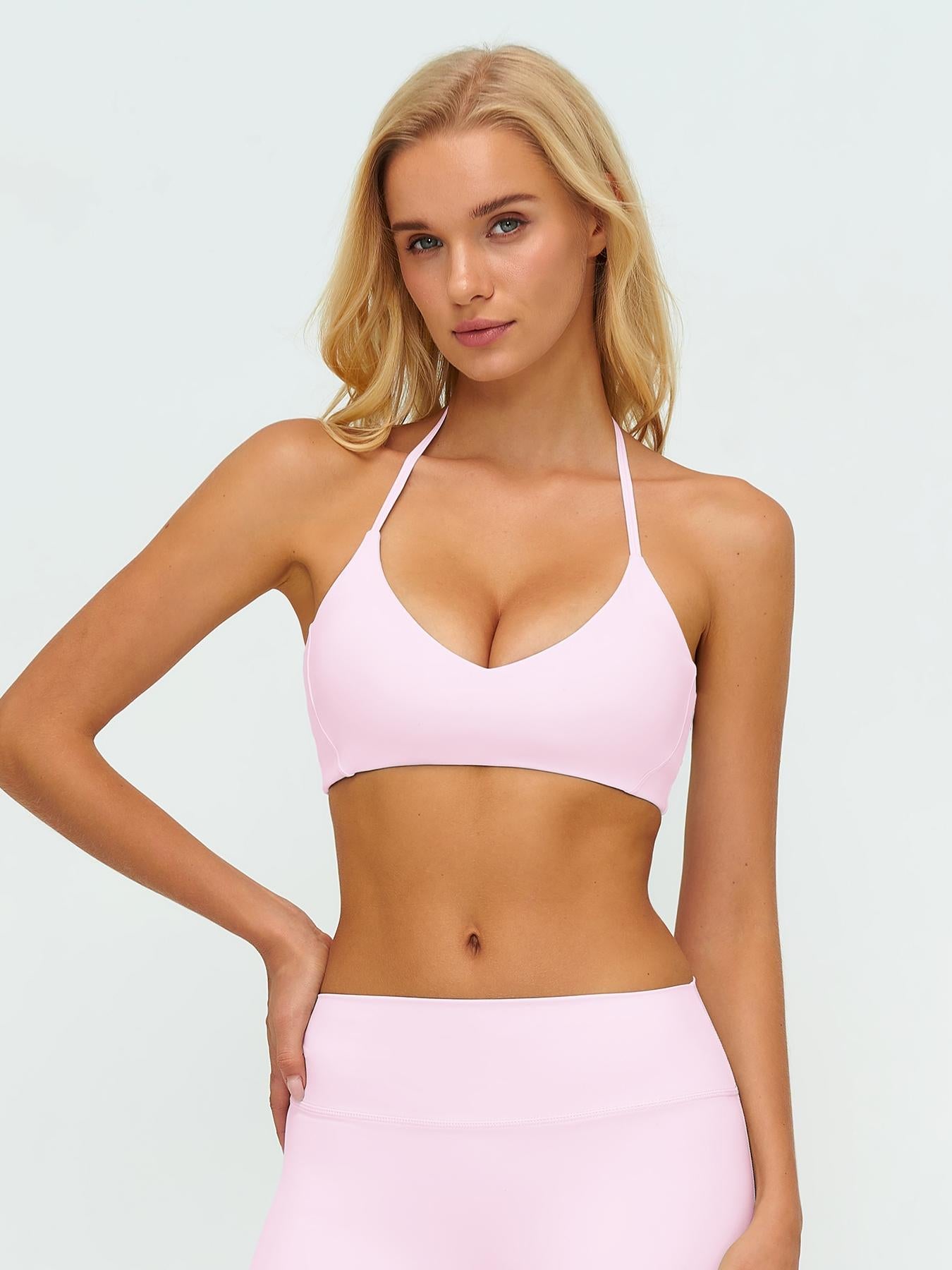 Cross-Border Fleece Yoga Bralette Halter Backless Tight-Fitting Sports Bra, Running Fitness Top for Women - image 13