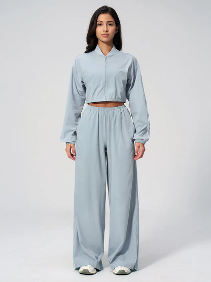 Women's Sun Protection Sportswear Yoga Set, Long Sleeve Top & Pants - image 9