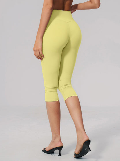 Cross-Border Fleece Yoga Pants, High-Waisted Tight Fit Slimming Gym Shorts - image 12