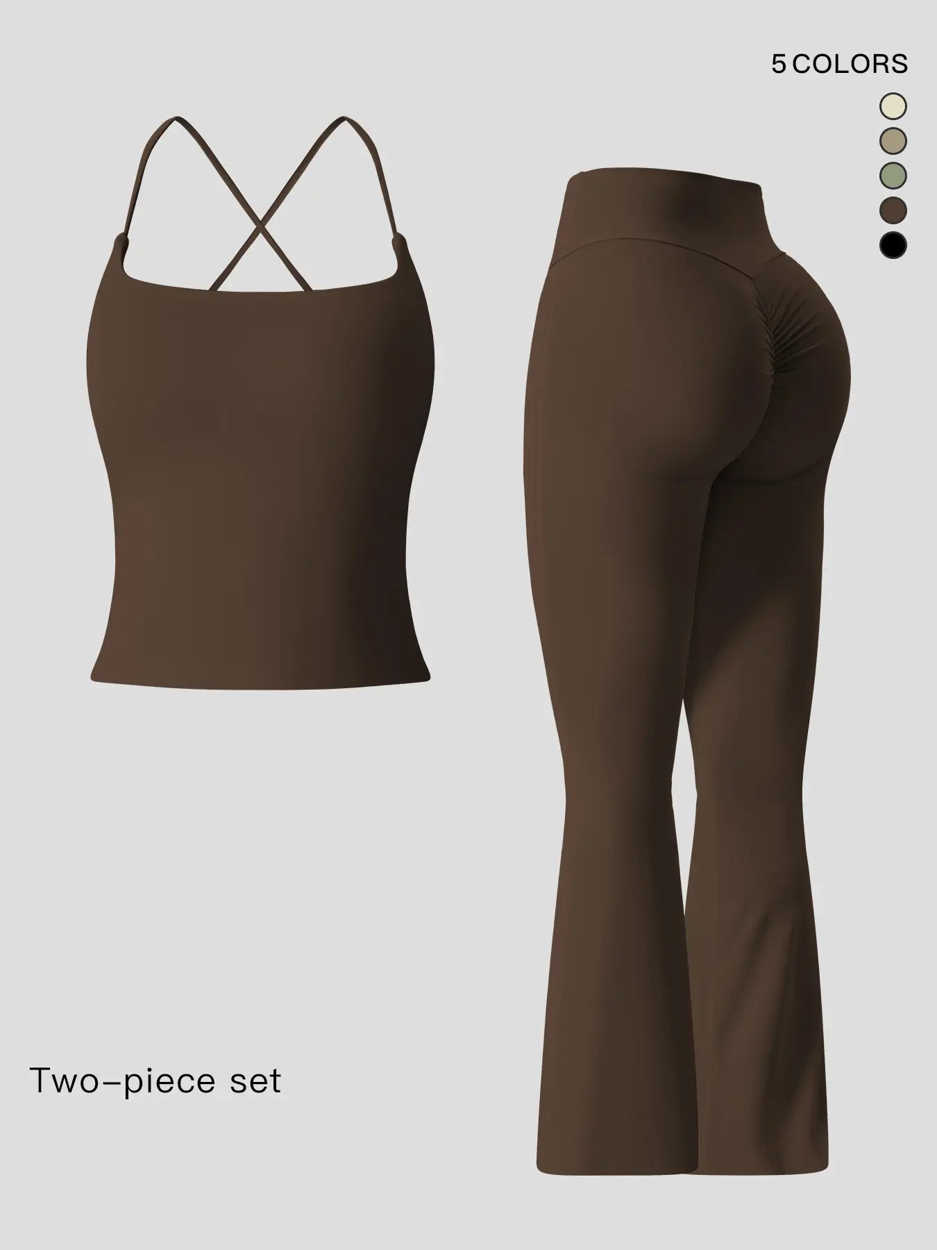 Women's Sportswear Two-Piece Set High-Strength Support Yoga Quick-Dry Form Fitting Activewear… - image 5