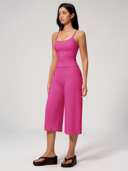Yoga Tank Top High Waist Quick-Dry Casual Mid-Length Pants Running Outdoor Athletic Sportswear Yoga… - image 16