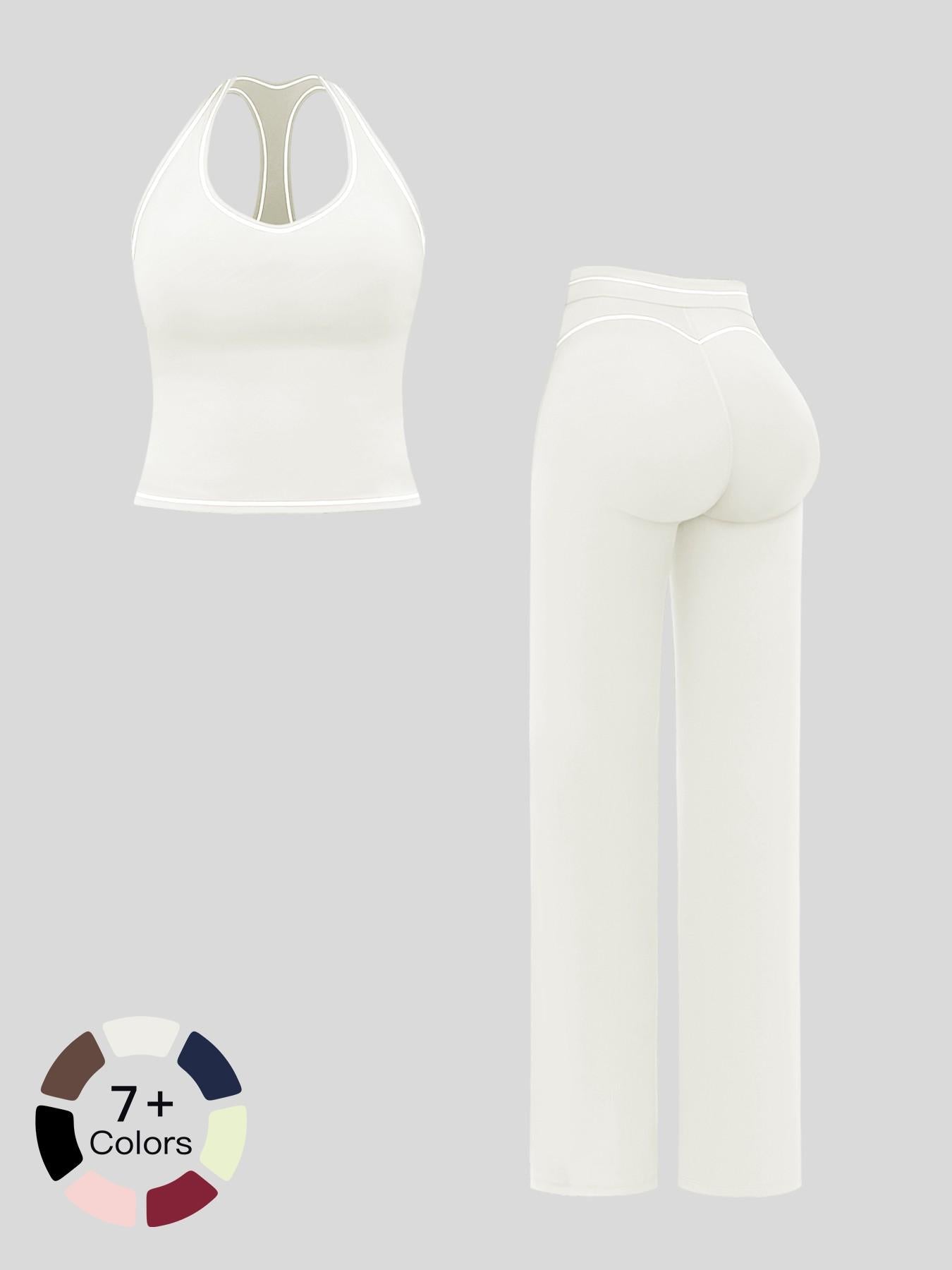 Women's Yoga Set with Dual Shoulder Straps, High-End Feel Sportswear - image 11