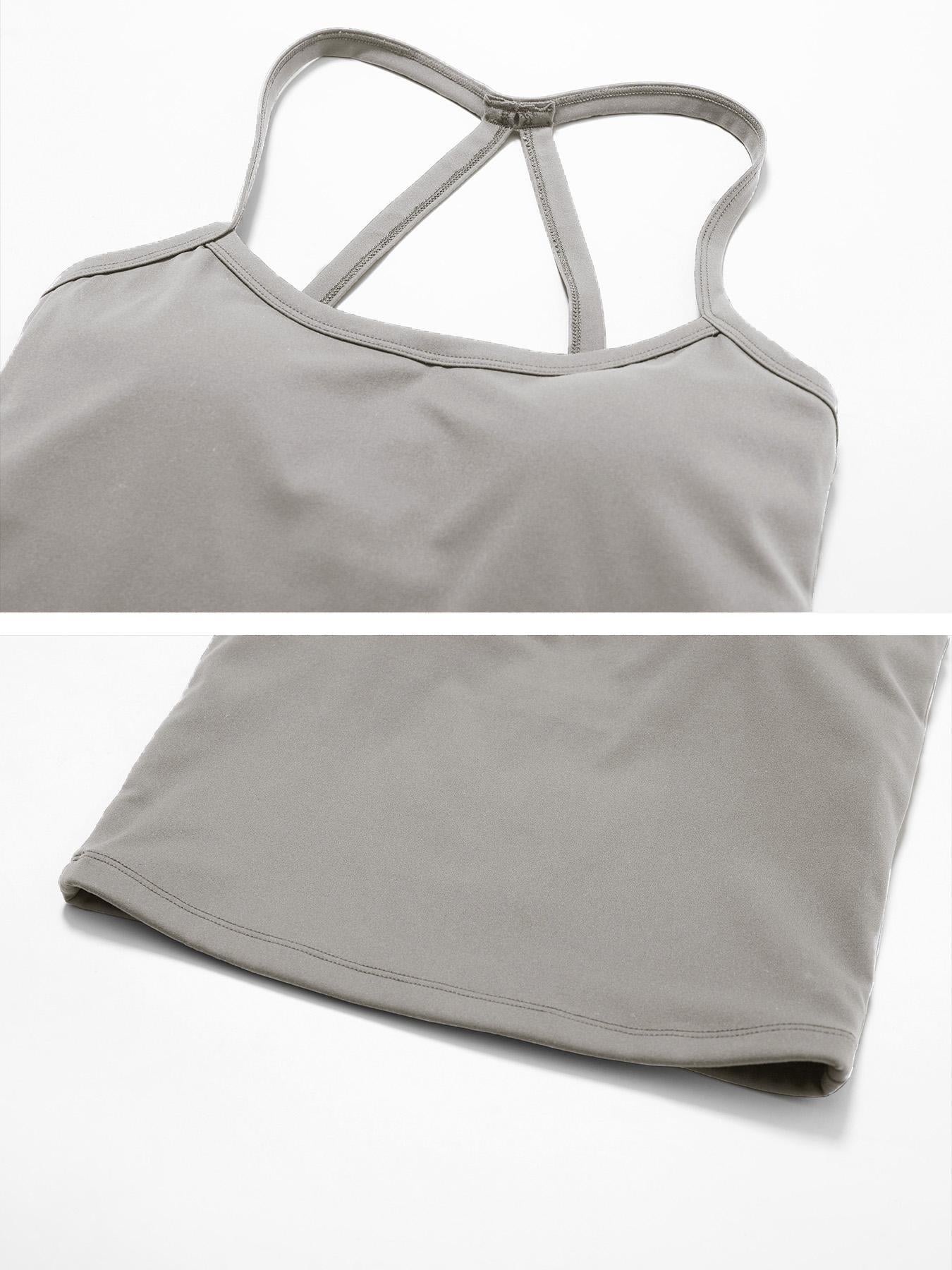 Women's Solid Backless Sports Cami Top, Quick Drying Breathable Sports Cami Top - image 17