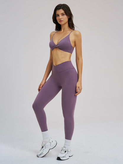 Cross-Border Yoga Set, Fleece-Lined Thin Strap Back Support Tight Fit - image 13
