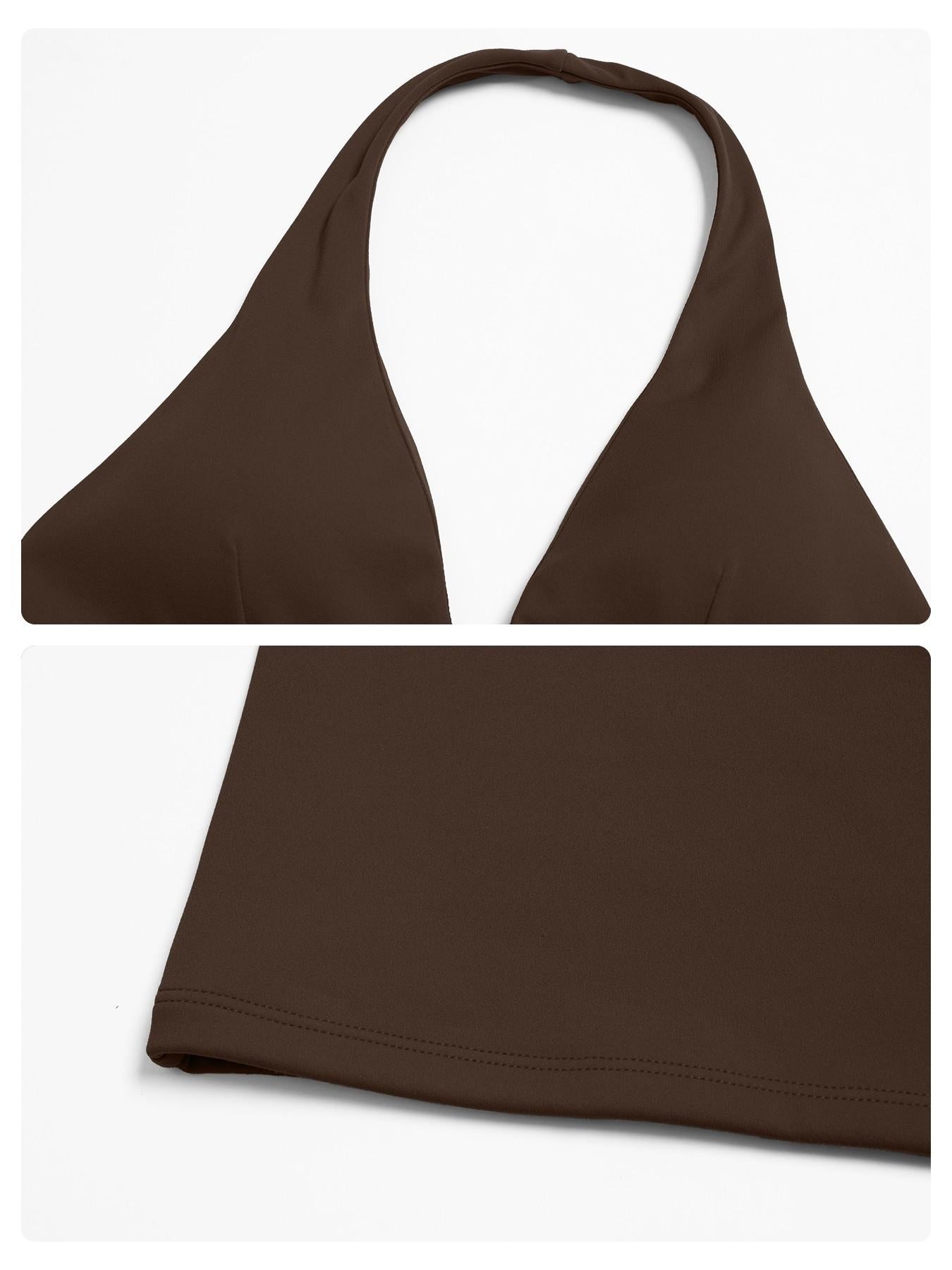 Women's V-Neck High Elasticity Yoga Workout Tank Top with Padded Cups, Breathable Hollow-Out Design… - image 15
