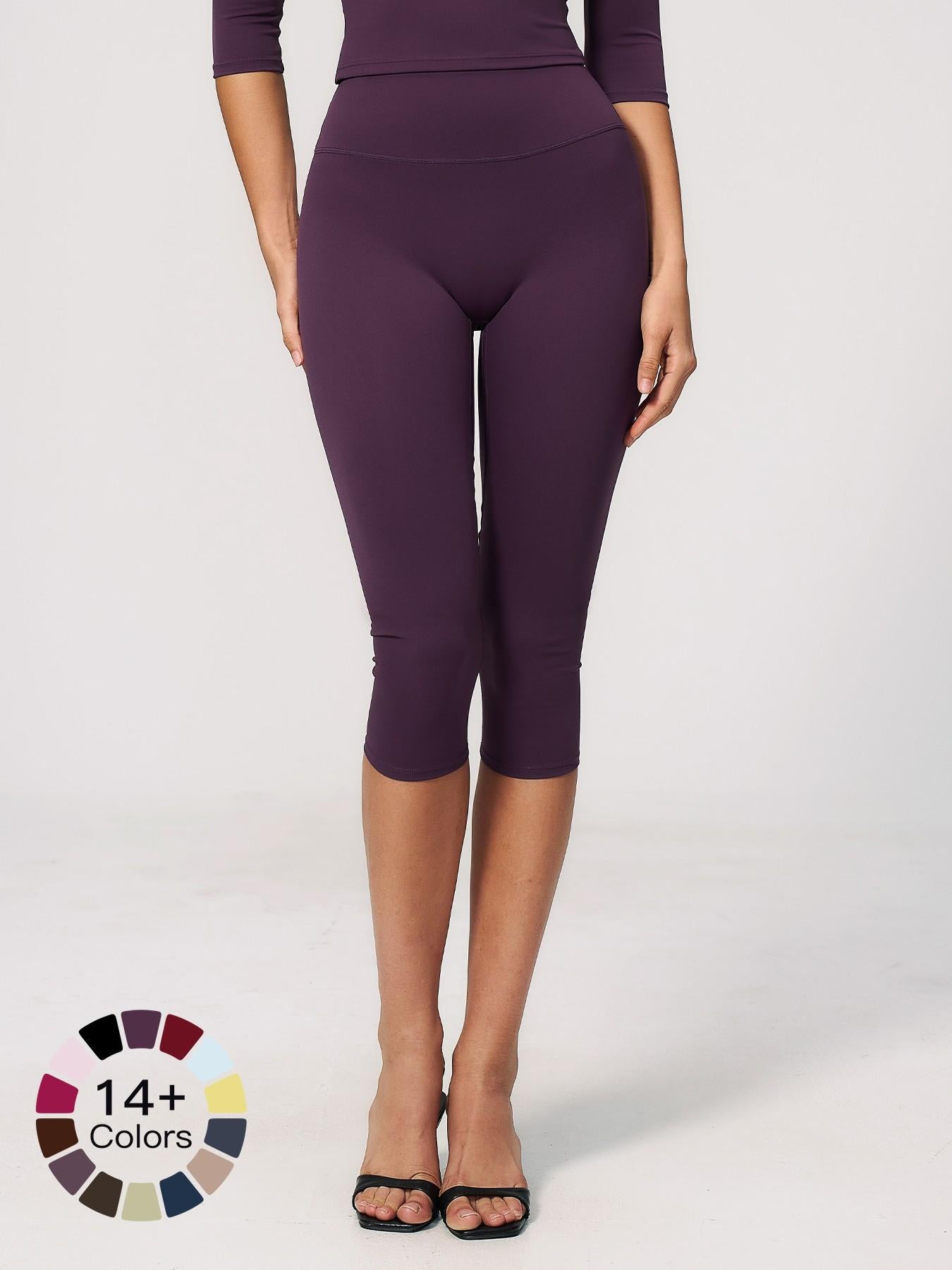 Cross-Border Fleece Yoga Pants, High-Waisted Tight Fit Slimming Gym Shorts - image 22