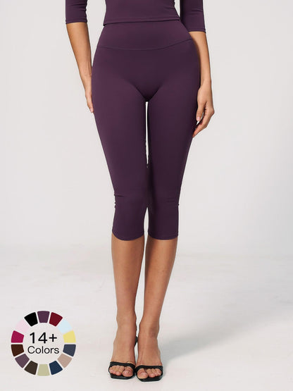 Cross-Border Fleece Yoga Pants, High-Waisted Tight Fit Slimming Gym Shorts - image 22